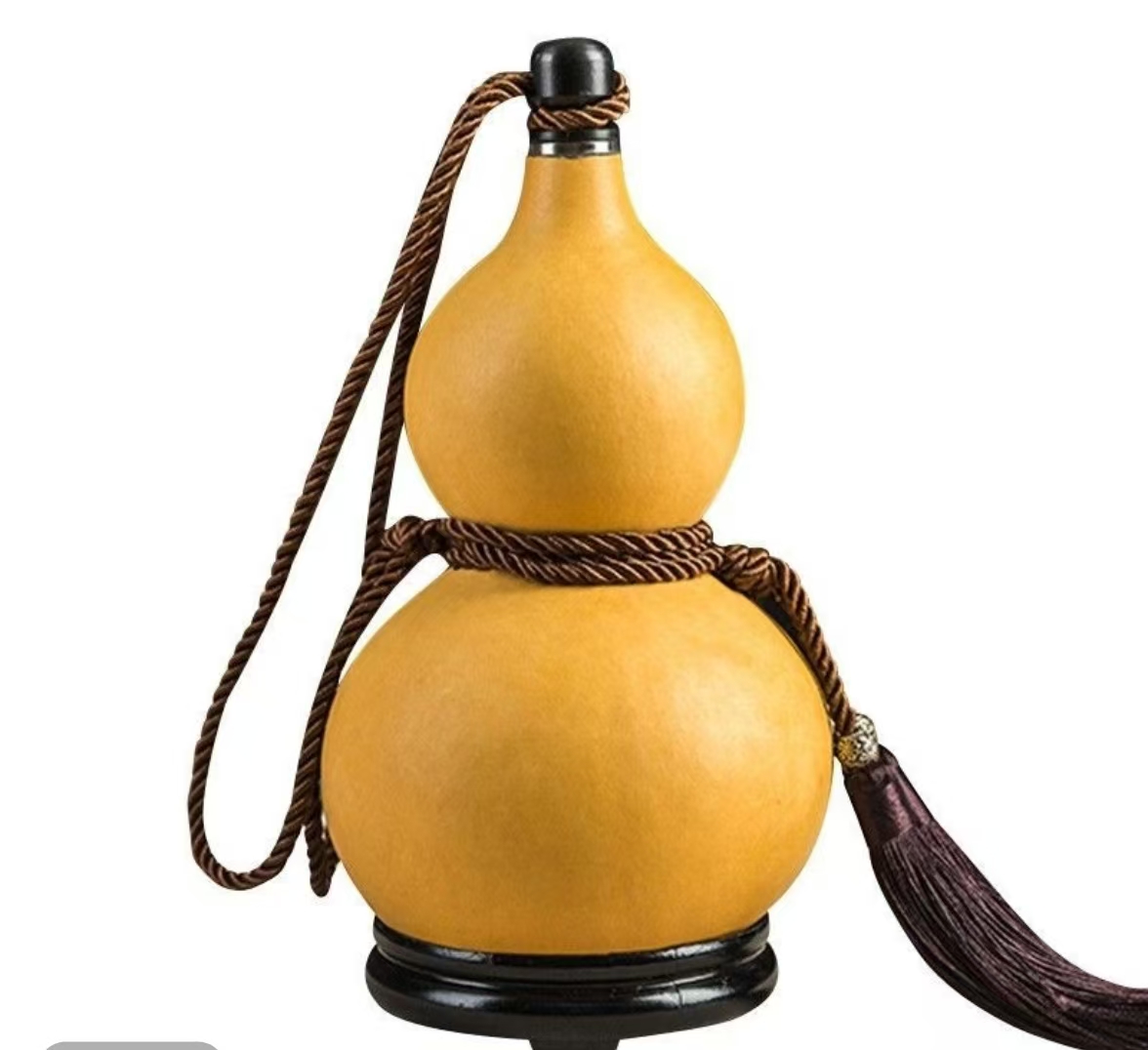 天然开口酒葫芦蜂蜡防渗可装酒装水的家居摆件