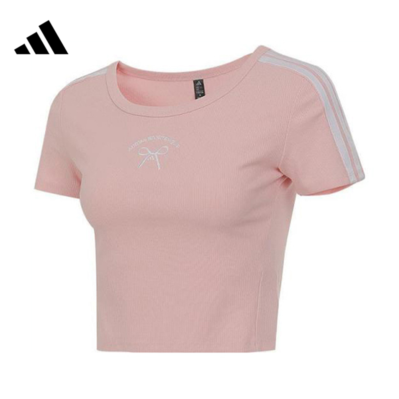 同adidas阿迪达斯女子运动休闲短袖T恤JY7650