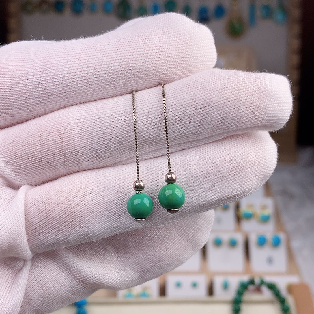 绿松石戒指银S925镶嵌