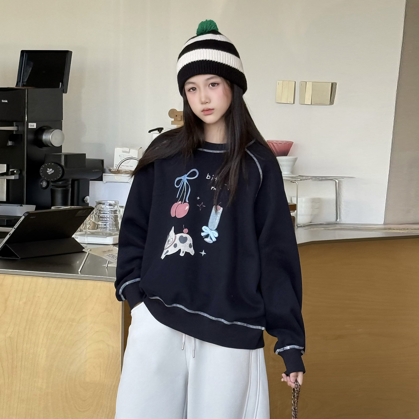 女童卫衣加绒加厚2025秋冬新款洋气儿童冬装套装衣服女孩童装上衣