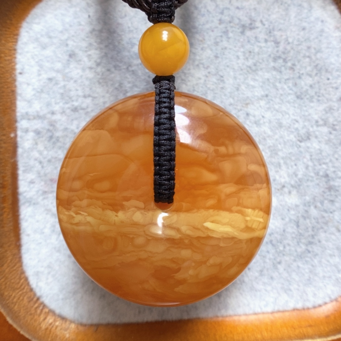 蜜蜡手串未镶嵌蜜蜡吊坠