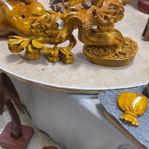 金丝楠丰收果树摆件