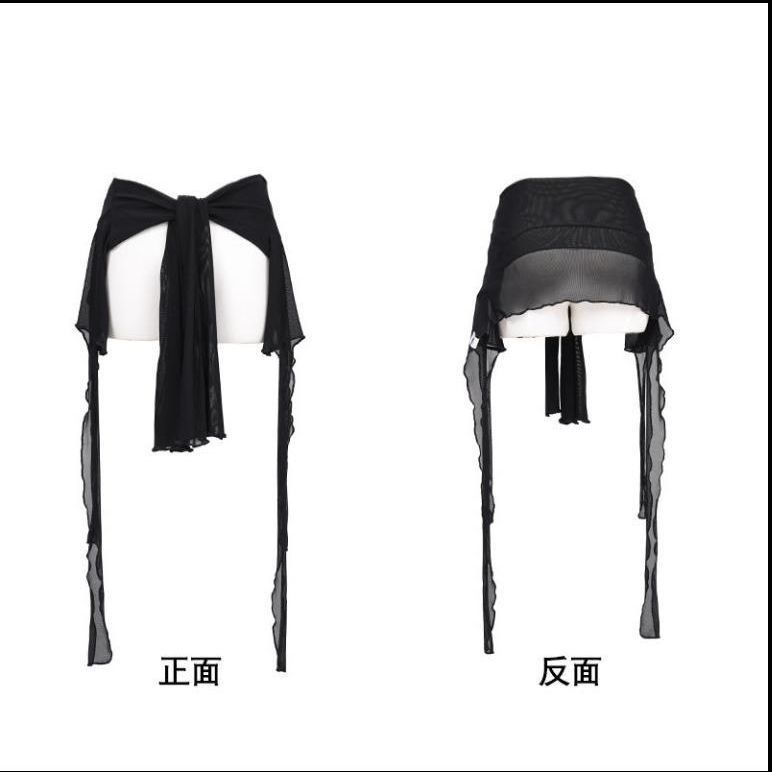 2025年新款街舞爵士舞潮牌流苏网纱屁帘腰搭表演外套（不含内搭）