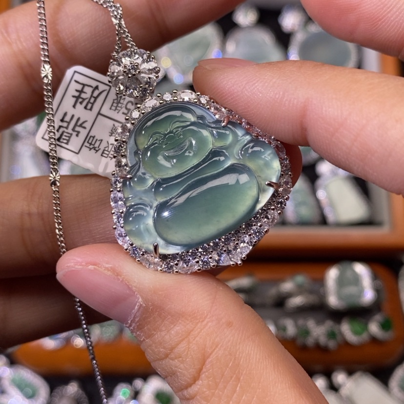 【闪购商品】翡翠颈饰银S925镶嵌天然