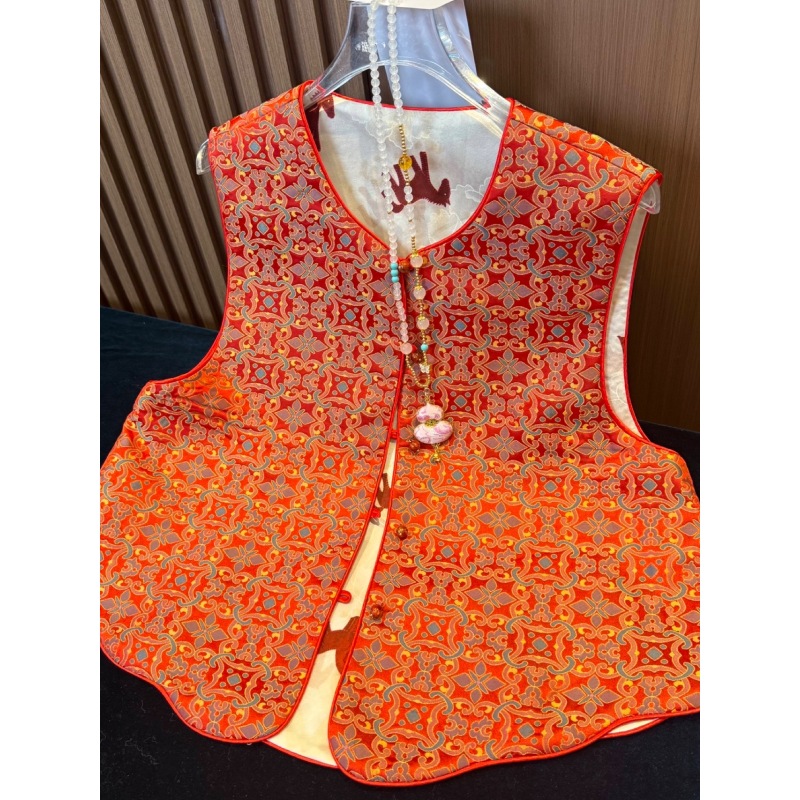 【宋锦·定胜纹·织金宝相花】重磅新中式马甲