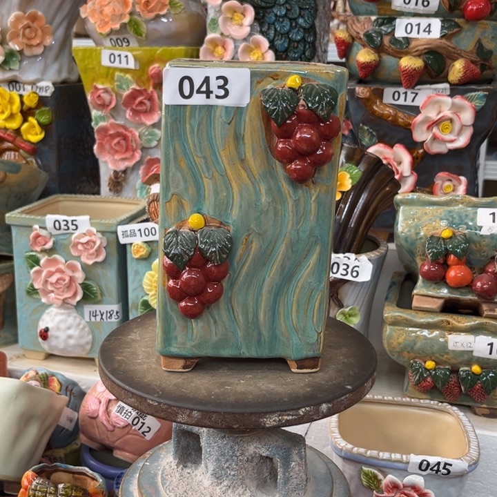 紫砂花盆粗陶材质多肉花盆