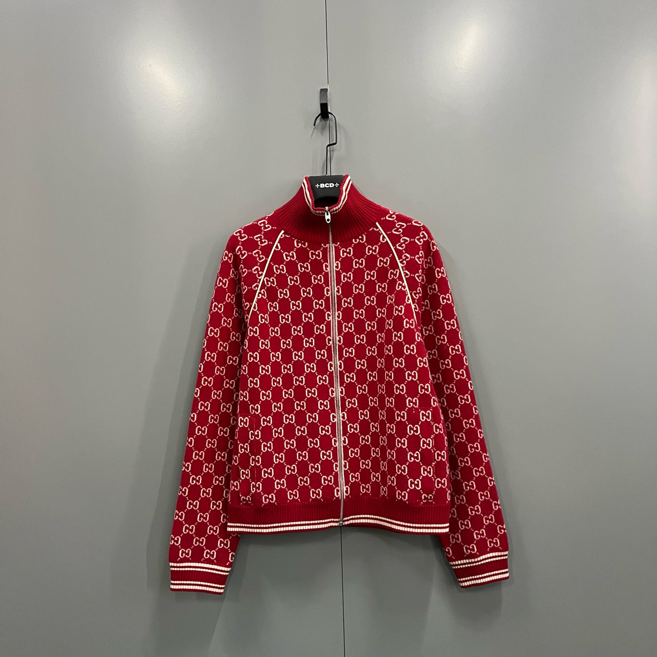 95新 GUCCI/古驰 (bb) 209 古驰 红色logo字母夹克 M码