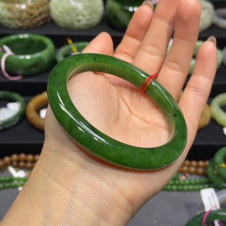 和田玉手镯58+圈口 编号81未镶嵌