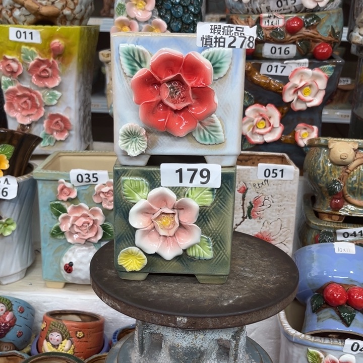 紫砂花盆粗陶材质多肉花盆