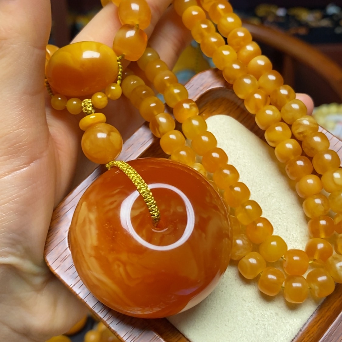 【闪购商品】蜜蜡颈饰未镶嵌项链