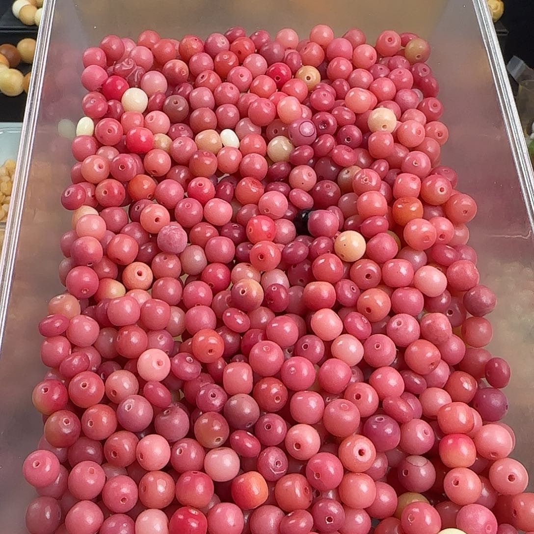 菩提根/象牙果手串瑕疵卡10樱花粉苹果600颗不售后