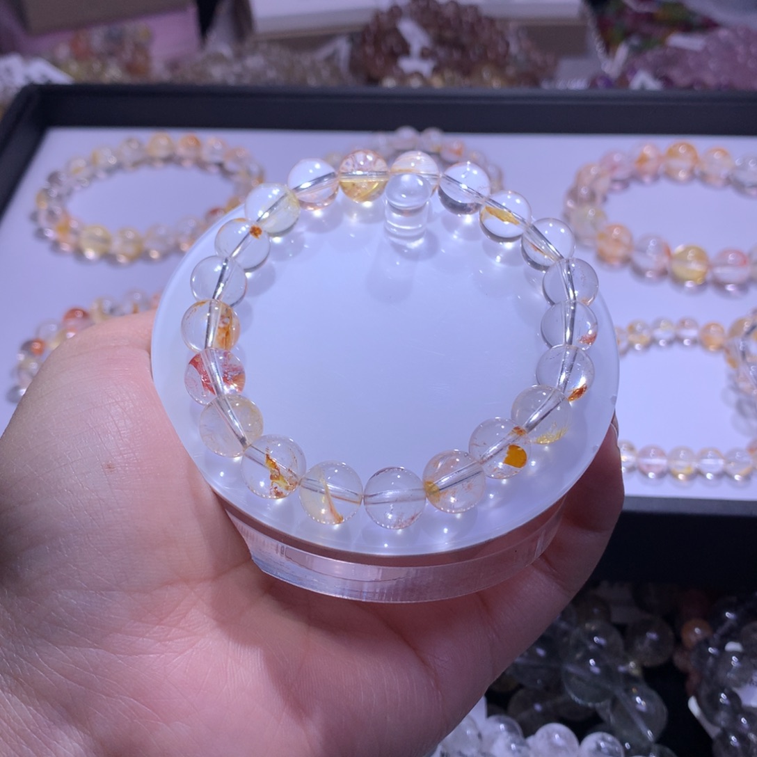 未镶嵌手串水晶胶花