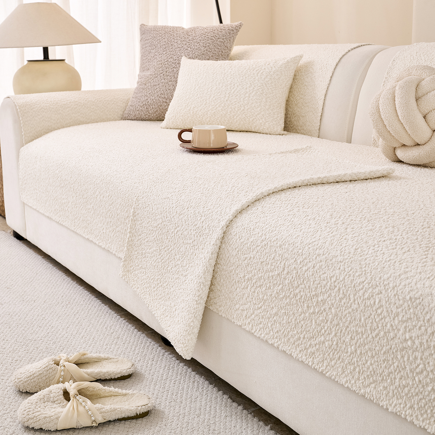 柔暖雪尼尔沙发垫