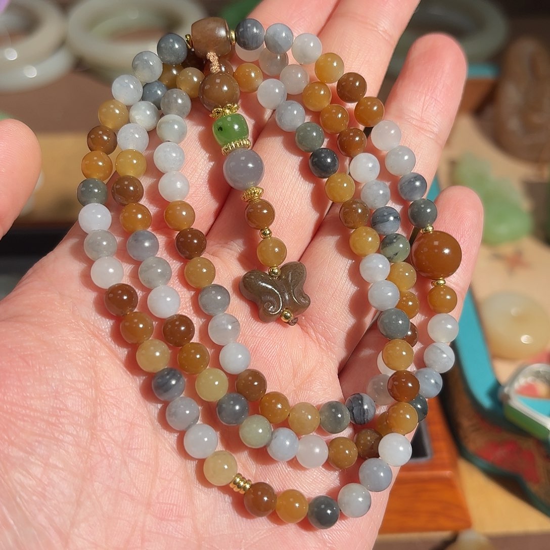 和田玉手串未镶嵌