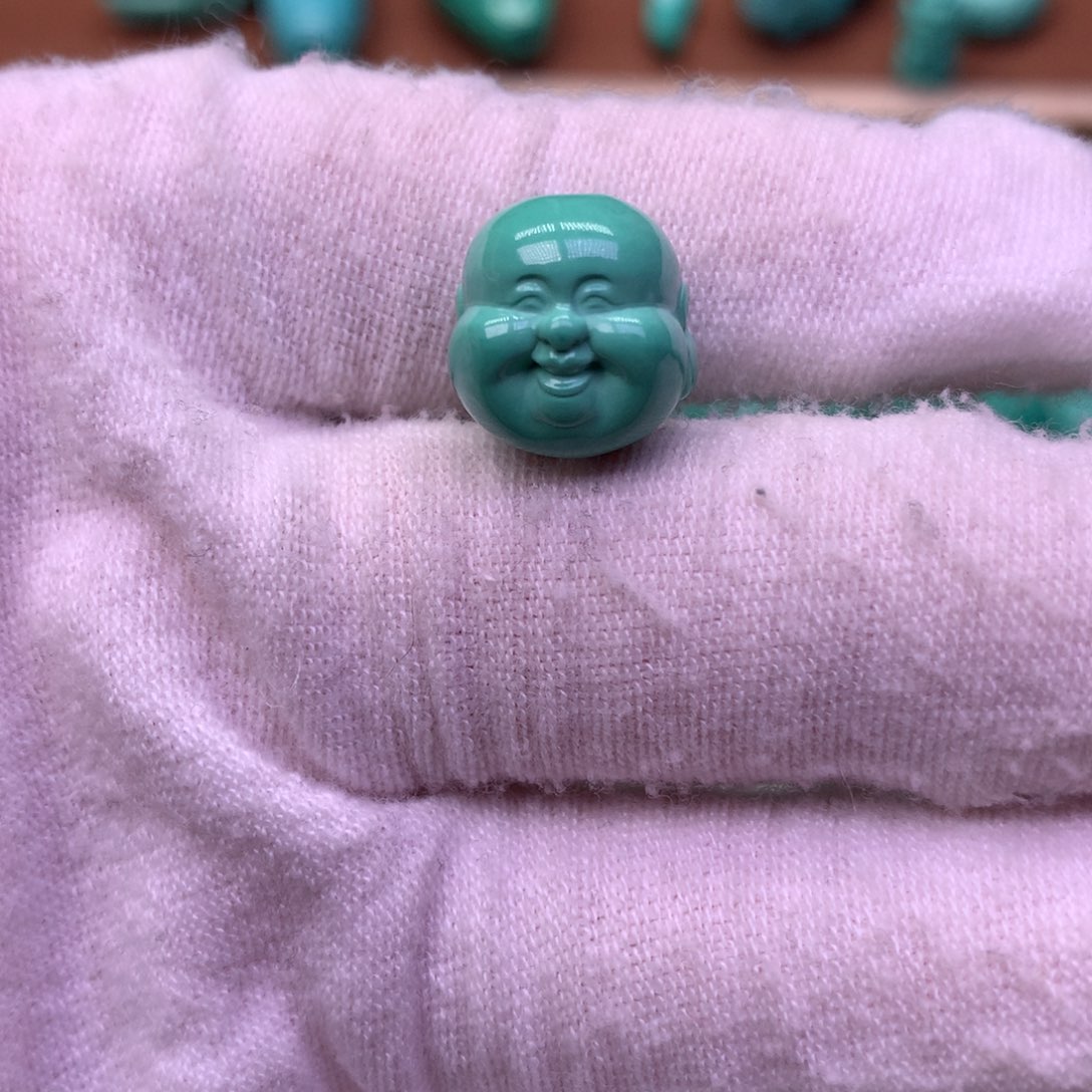 原生态散珠配珠弥勒佛头卡12.4