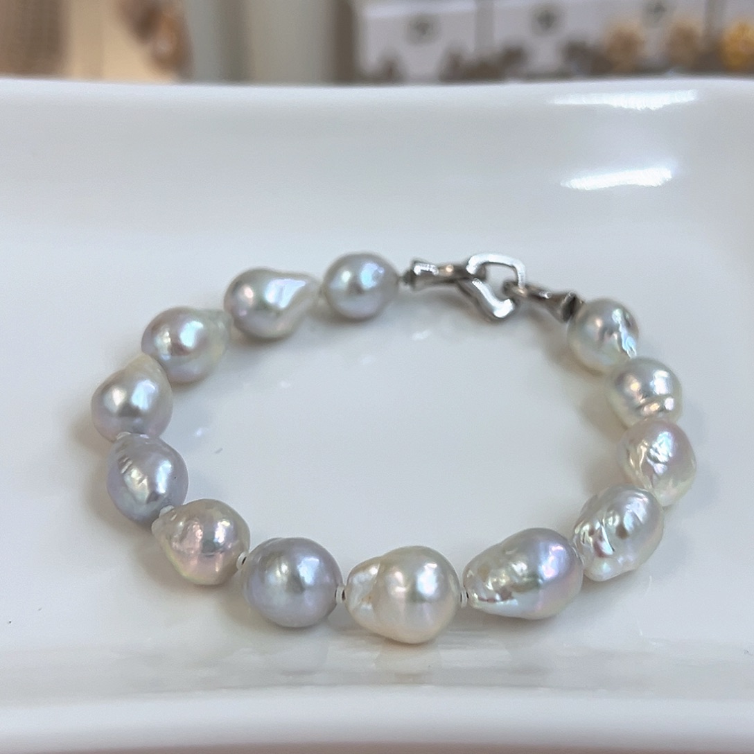 心****银S925镶嵌淡水珍珠颈饰