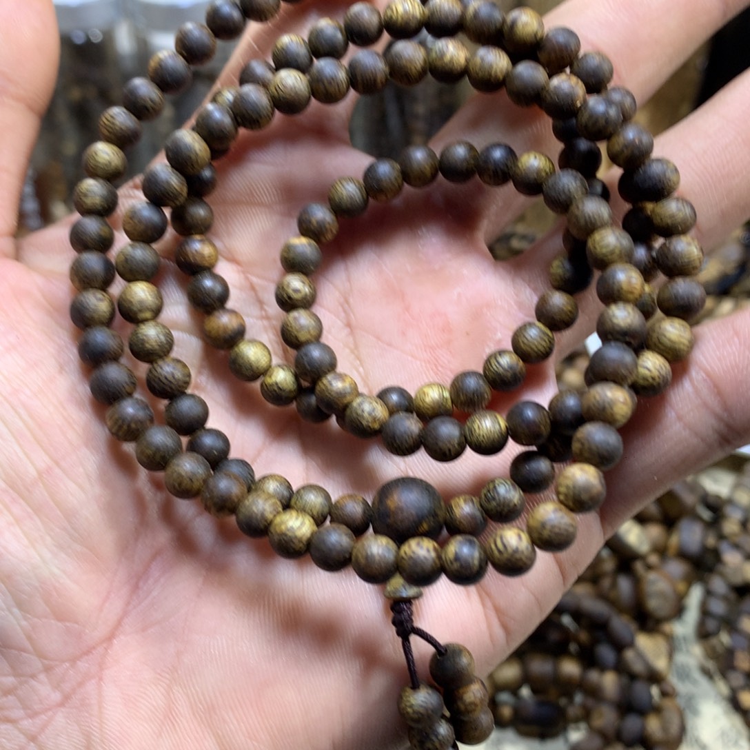 沉香沉香碎屑0.5圆珠多圈11克+