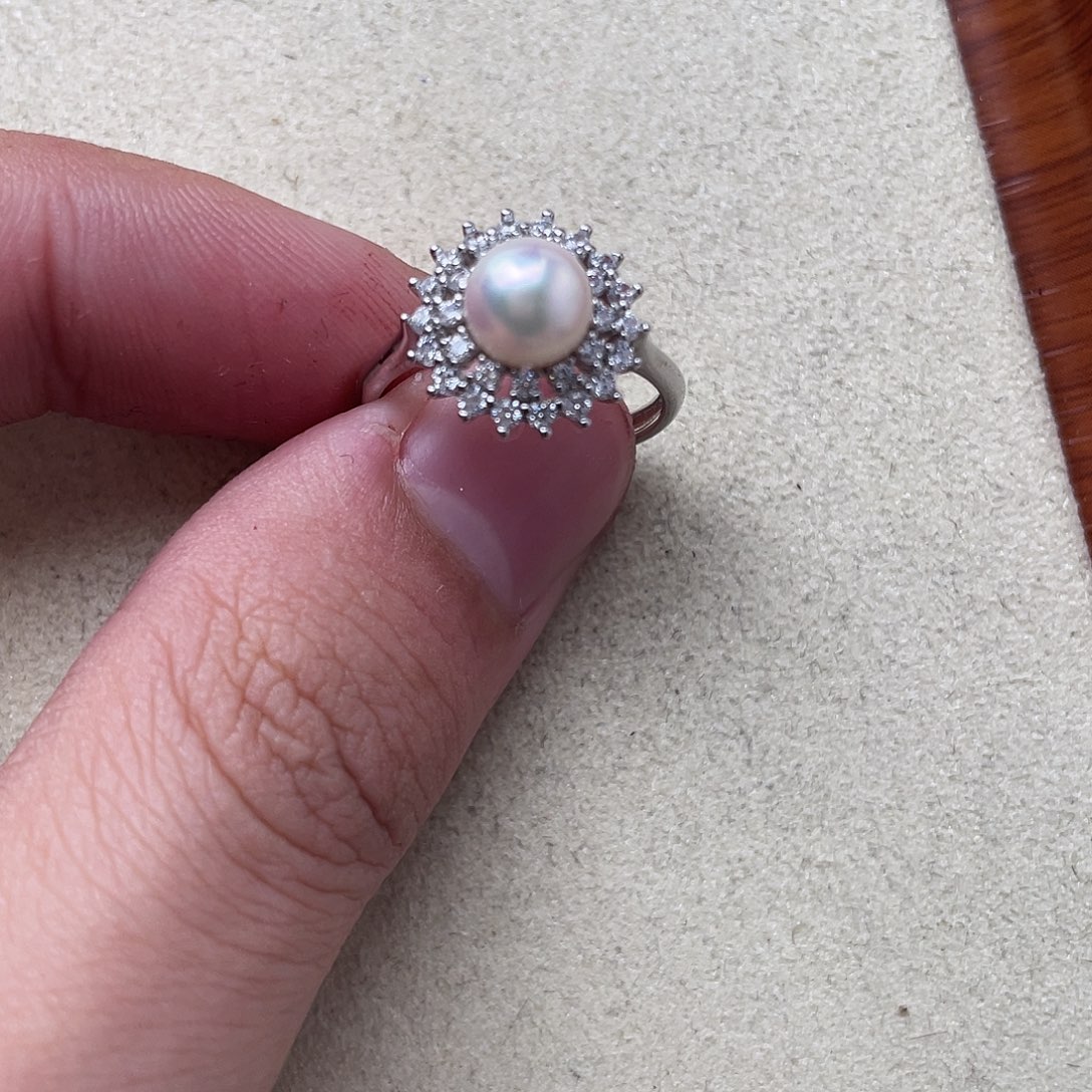 银S925镶嵌吊坠(不含链)海水珍珠