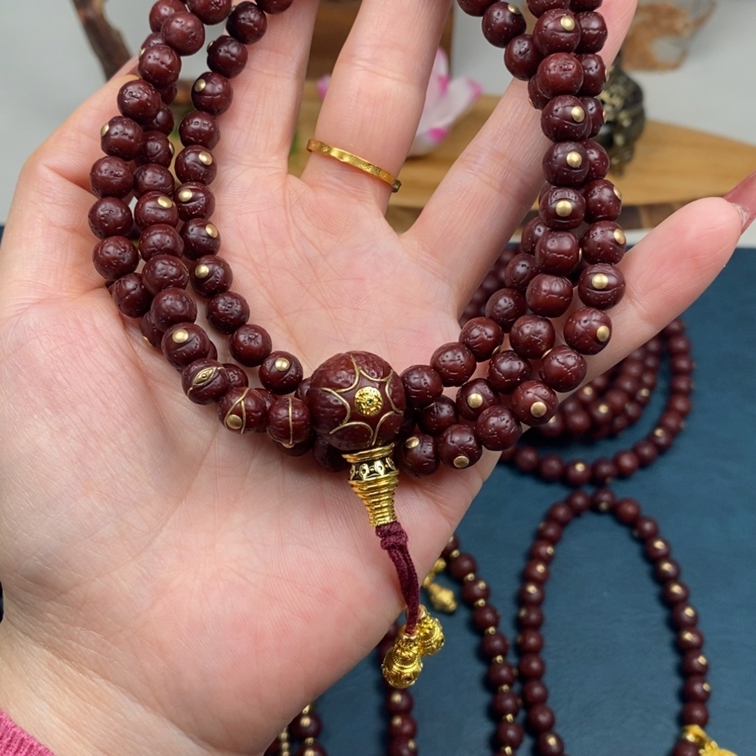 凤眼菩提手串108金钉7.5
