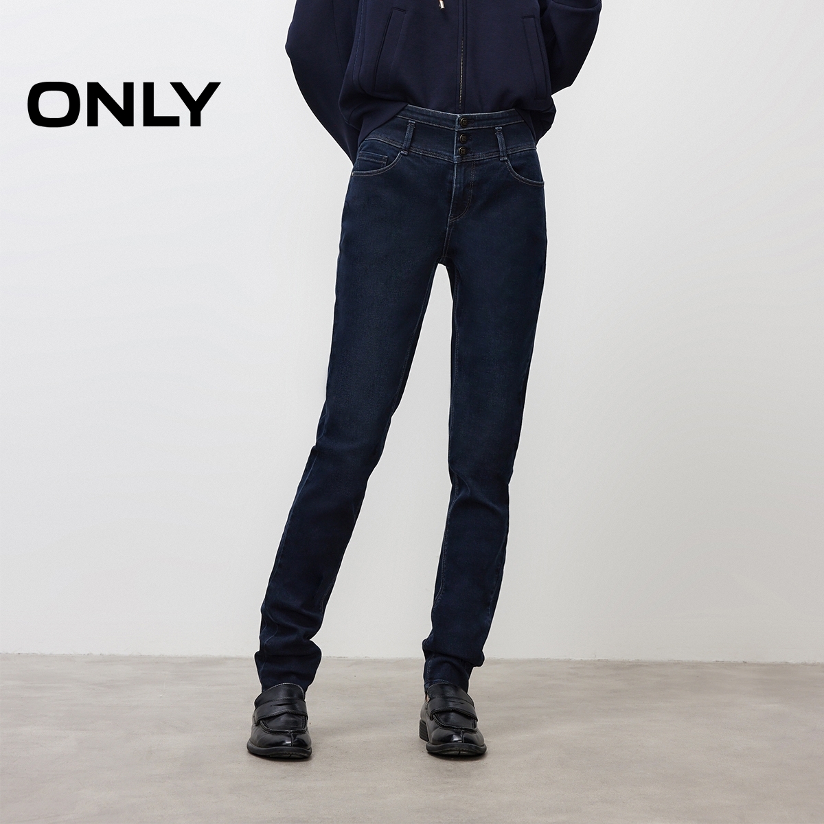 ONLY2025冬季新款塑形高腰收腹紧身裤长裤牛仔裤女|125432001