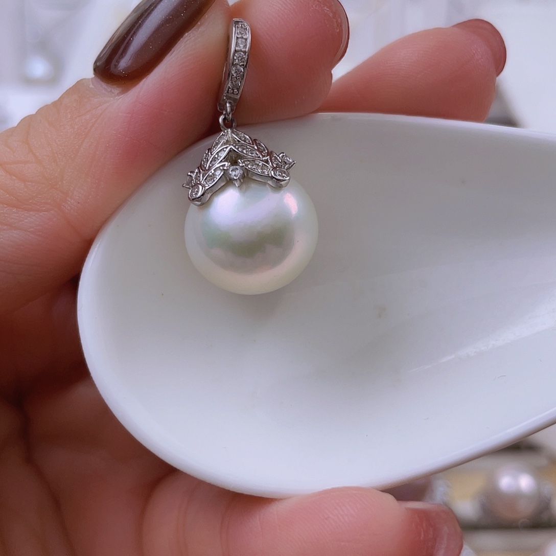 没***糖银S925镶嵌淡水珍珠吊坠(赠链)