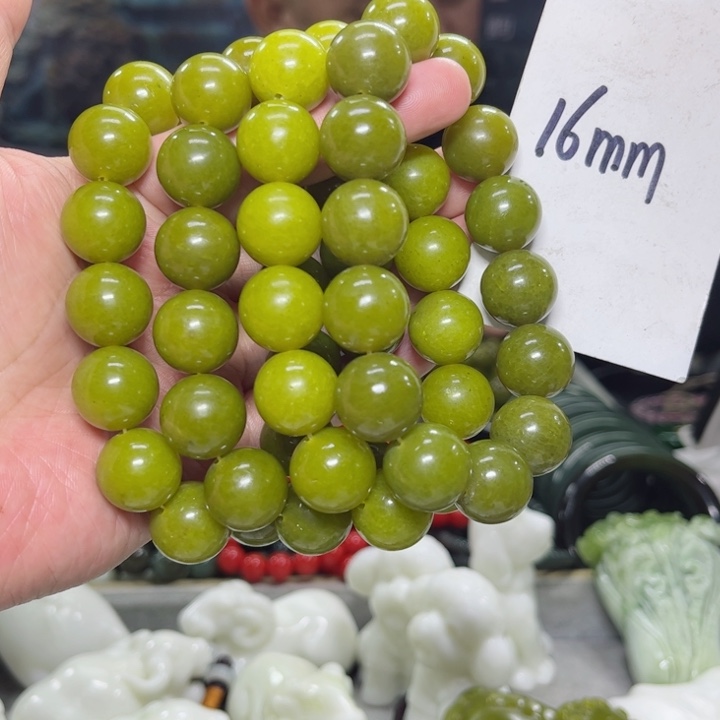 蛇纹石玉手串多样性发货未镶嵌