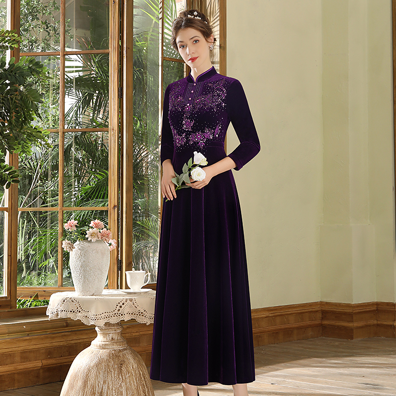 『蔷薇恋』名兰世家婚礼礼服连衣裙改良款喜妈妈MLF01C8436