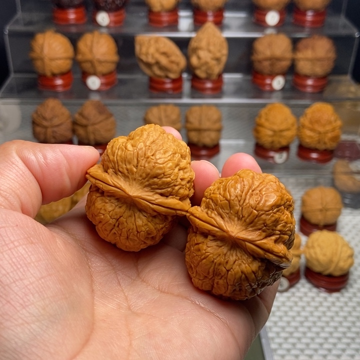 桃核把件黄金蟒蟒16