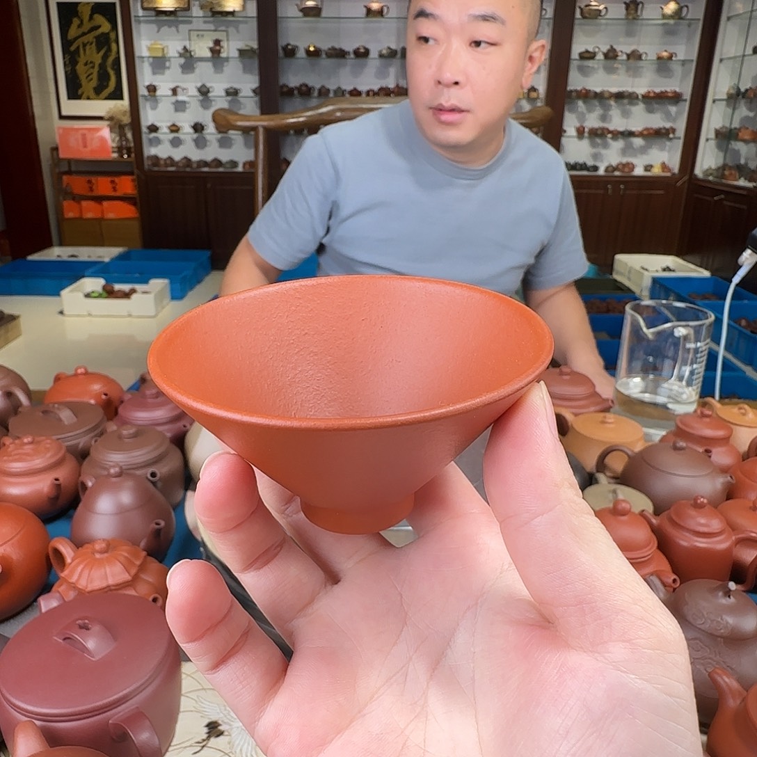 茶壶紫砂斗笠杯朱泥