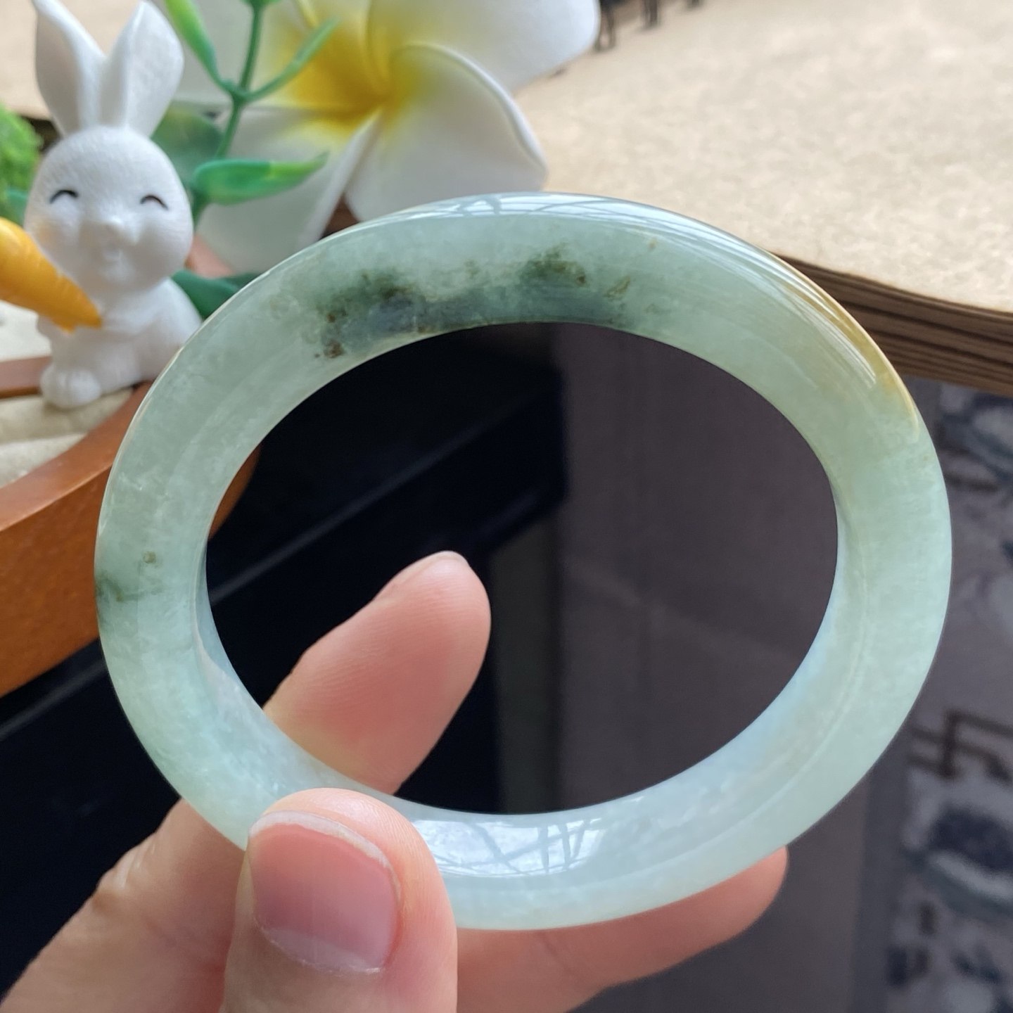 03.27批2378号52.9-9.8-8.3！黄加绿特色镯！天然翡翠手镯