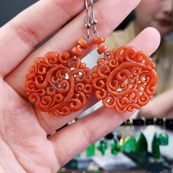 翡翠耳饰未镶嵌饰品