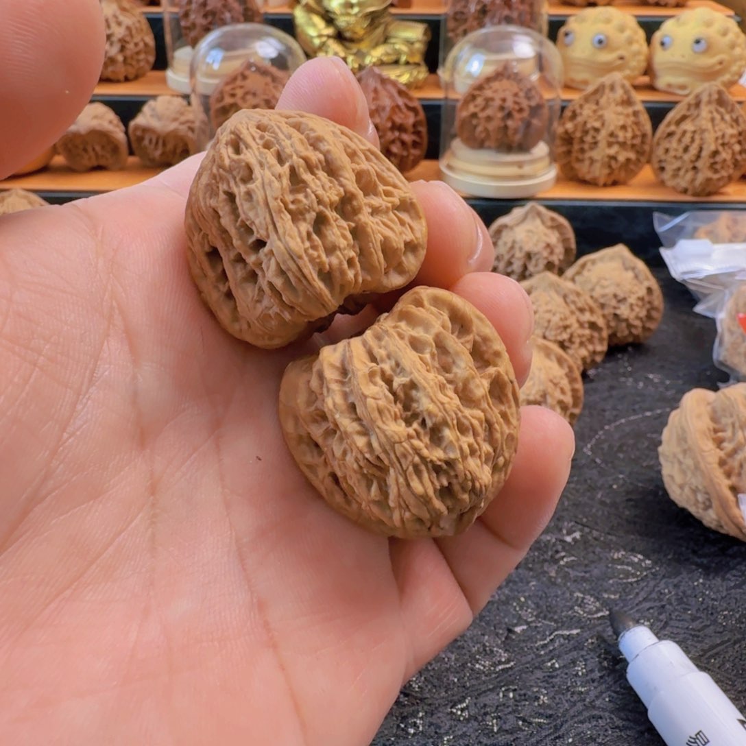 猴头核桃把件文玩核桃。秘纹狮子