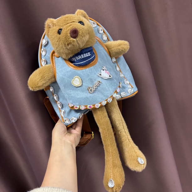 433    定制镶钻DIY可手提可双肩背包包时尚潮流百搭个性包