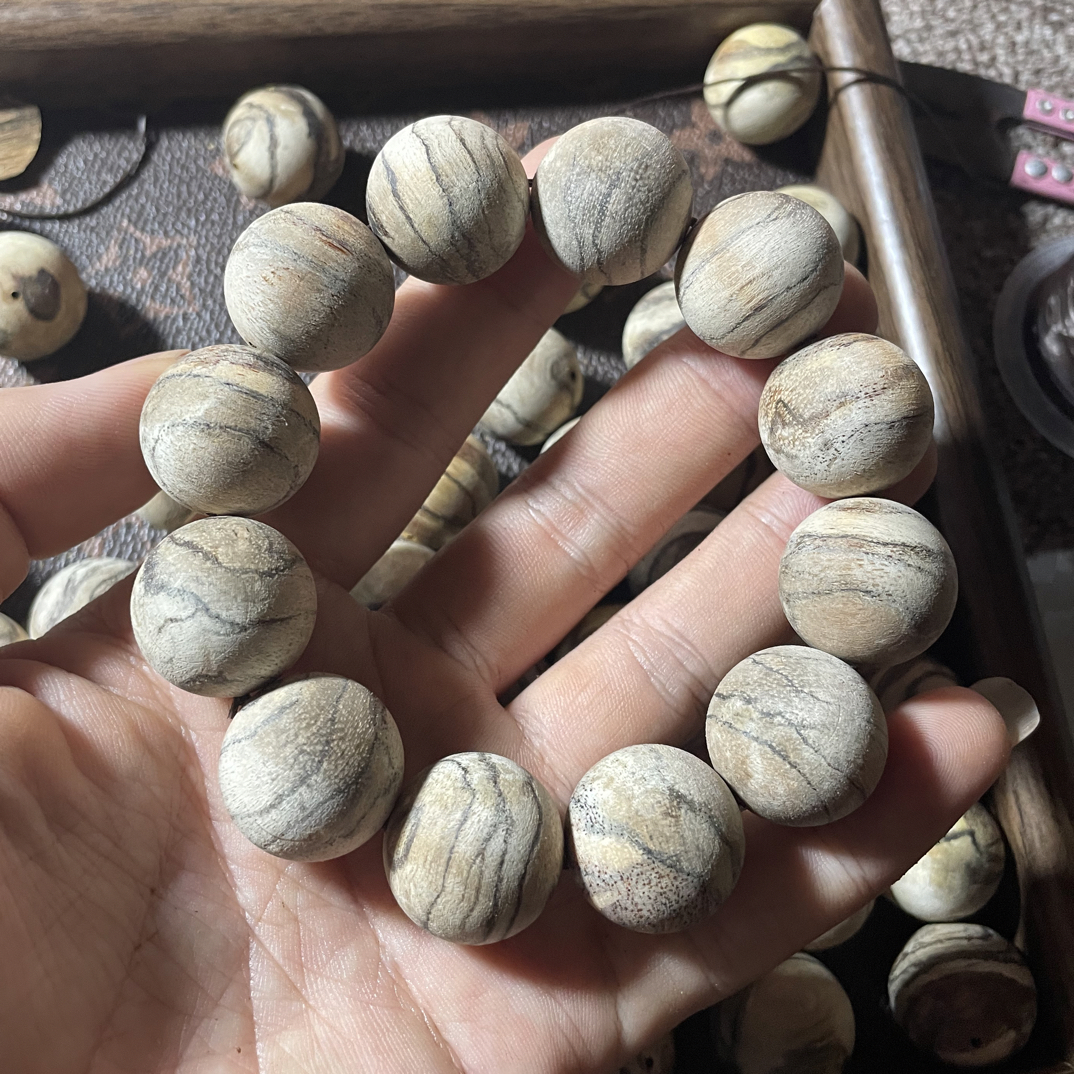 圆珠单圈手串原木原色有凉韵蜜香奶香味
