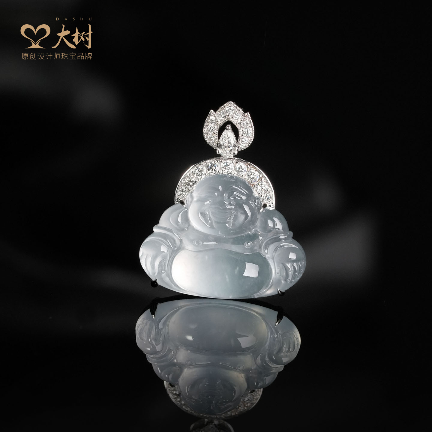 pt950老种起光翡翠佛公