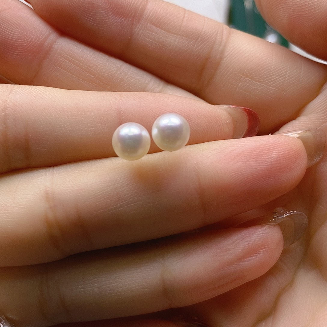 海水珍珠耳饰18K金镶嵌耳饰