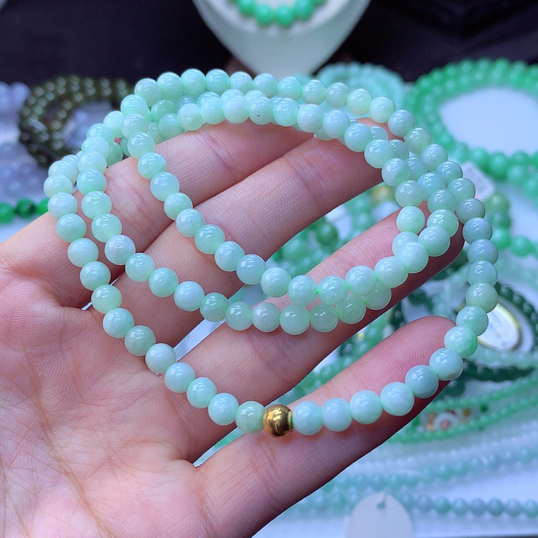 翡翠毛衣链未镶嵌