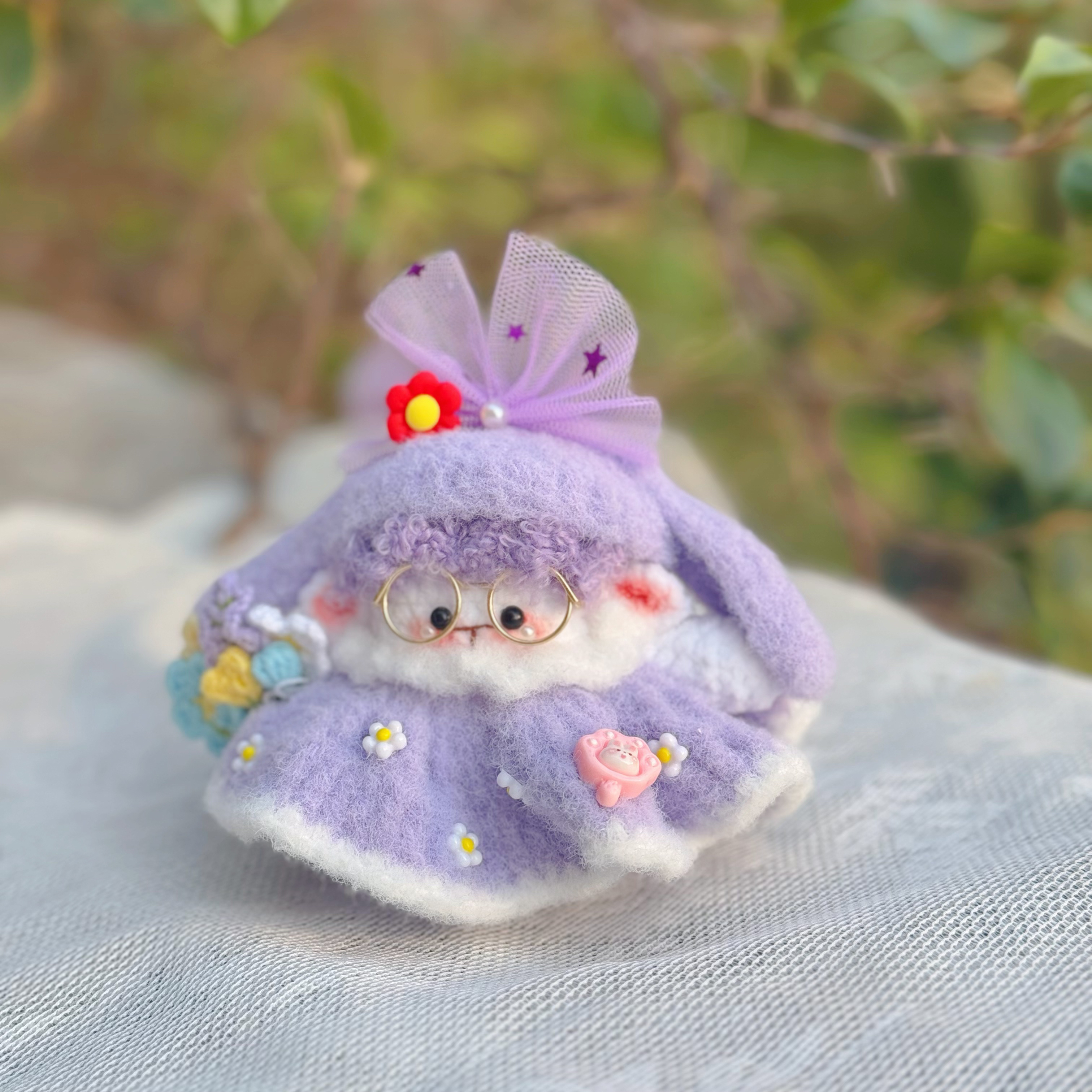 纯手工毛线钩织物直播间选款后付米满39包邮毛绒柔软绣花刺绣可爱