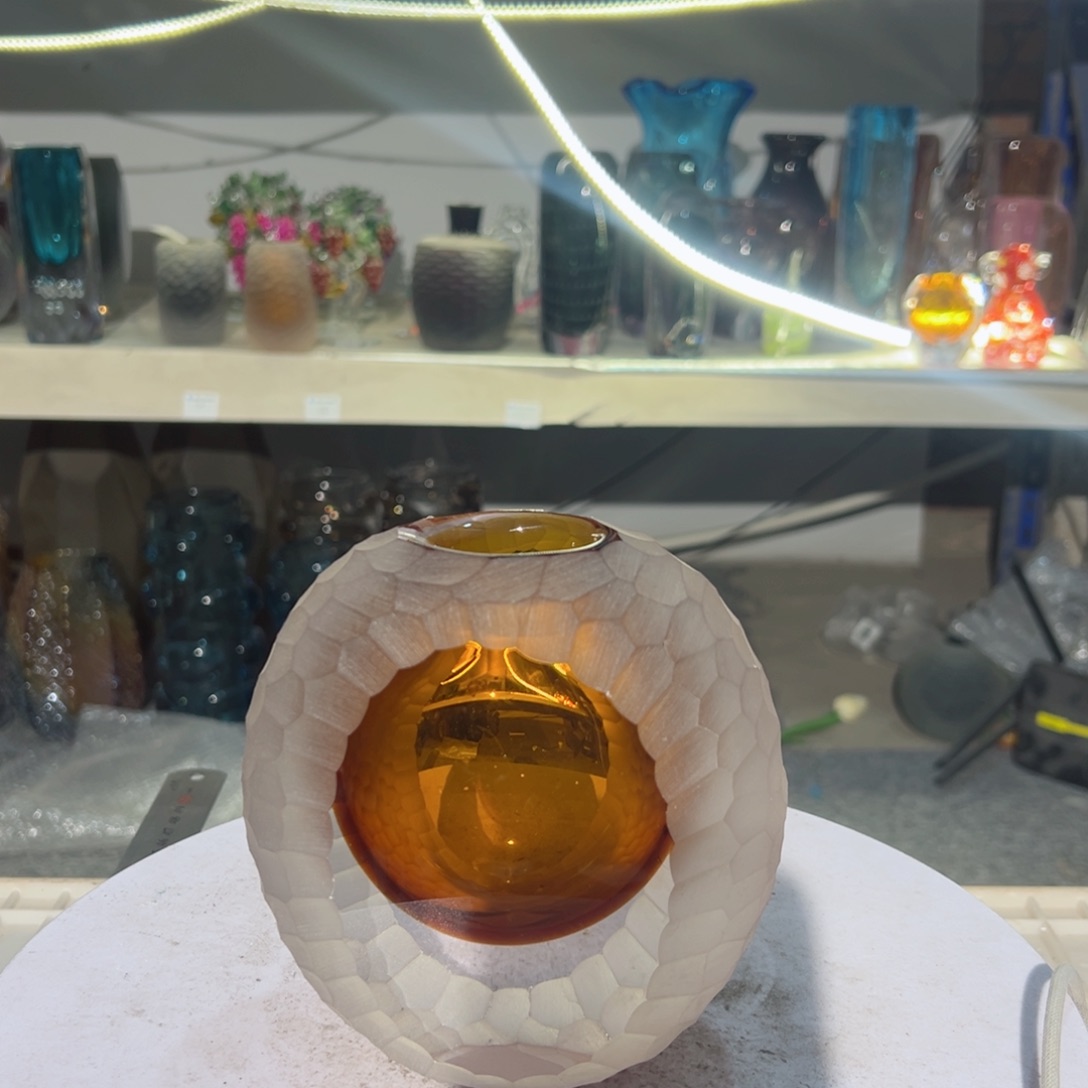 14 高轻奢琉璃花器福利正常手工痕迹