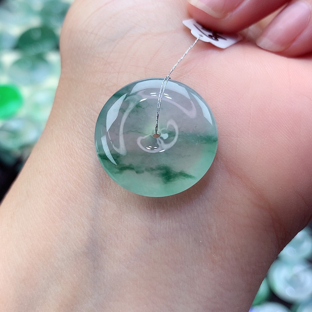 翡翠未镶嵌颈饰编号33尺寸21.3-6.1