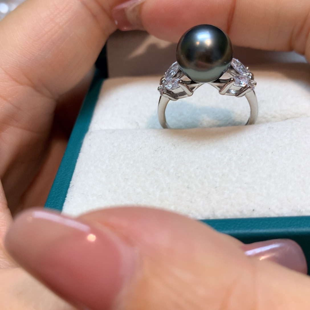 海水珍珠戒指银S925镶嵌