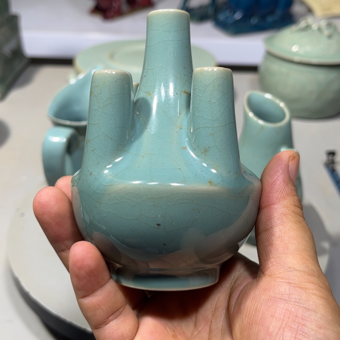 瓶王*汝窑瓷器品相完美