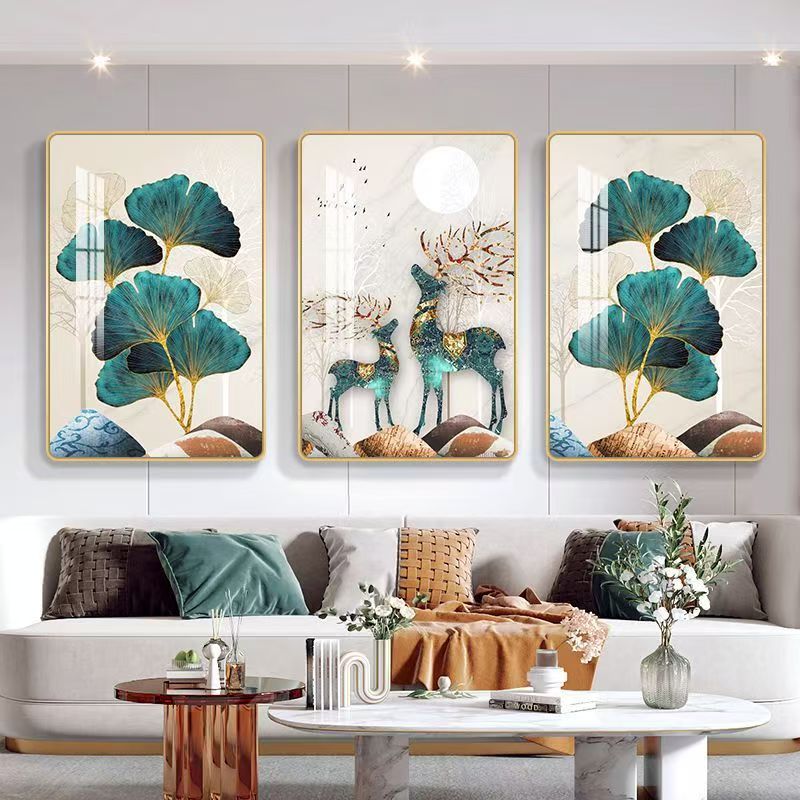 客厅时尚简约风景挂画简约抽象楼梯口壁画装饰画现代轻奢沙发挂画