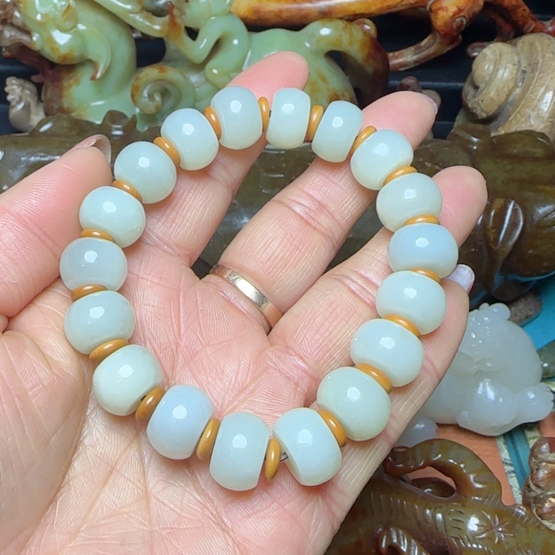 和田玉手串未镶嵌