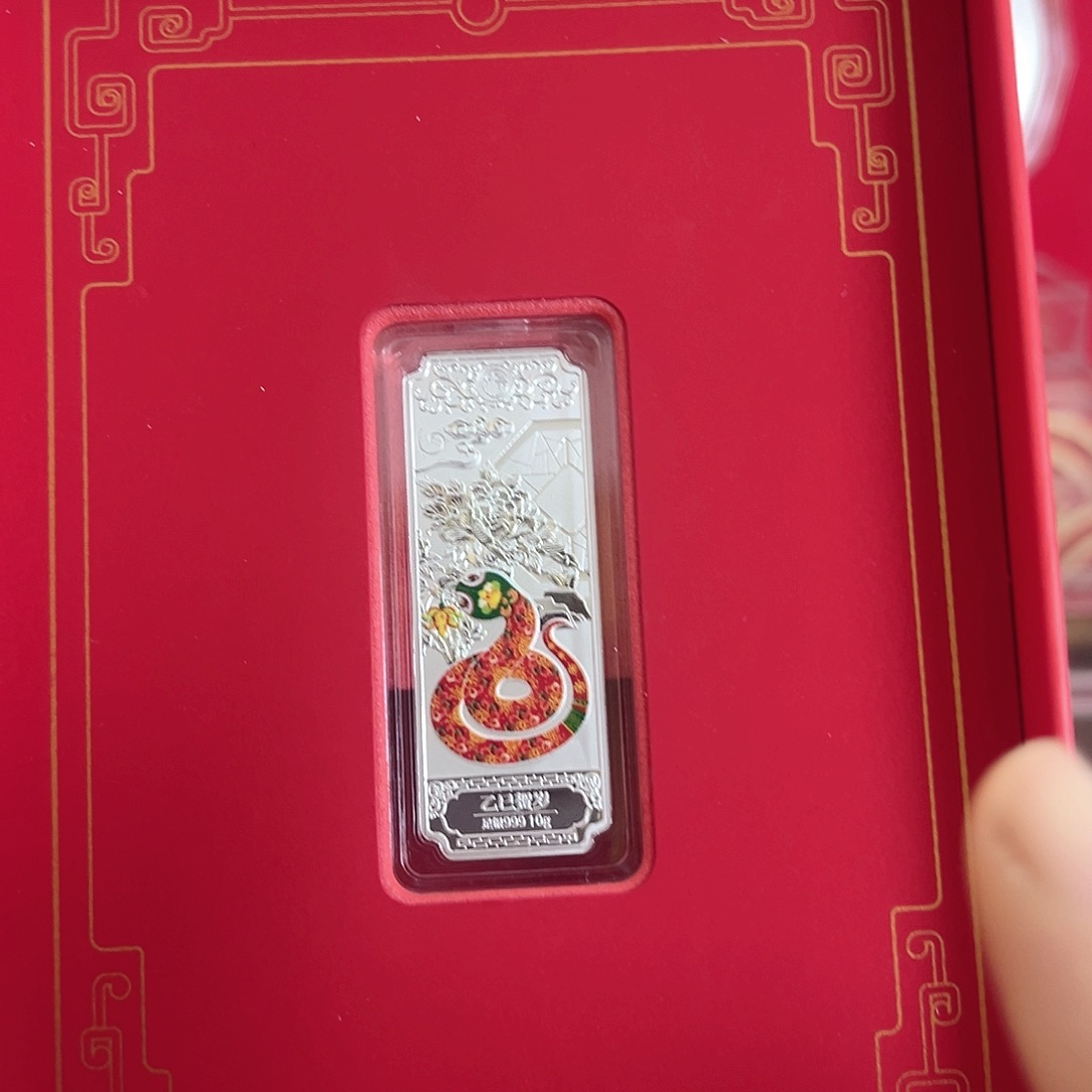 纯银10克足银蛇银条