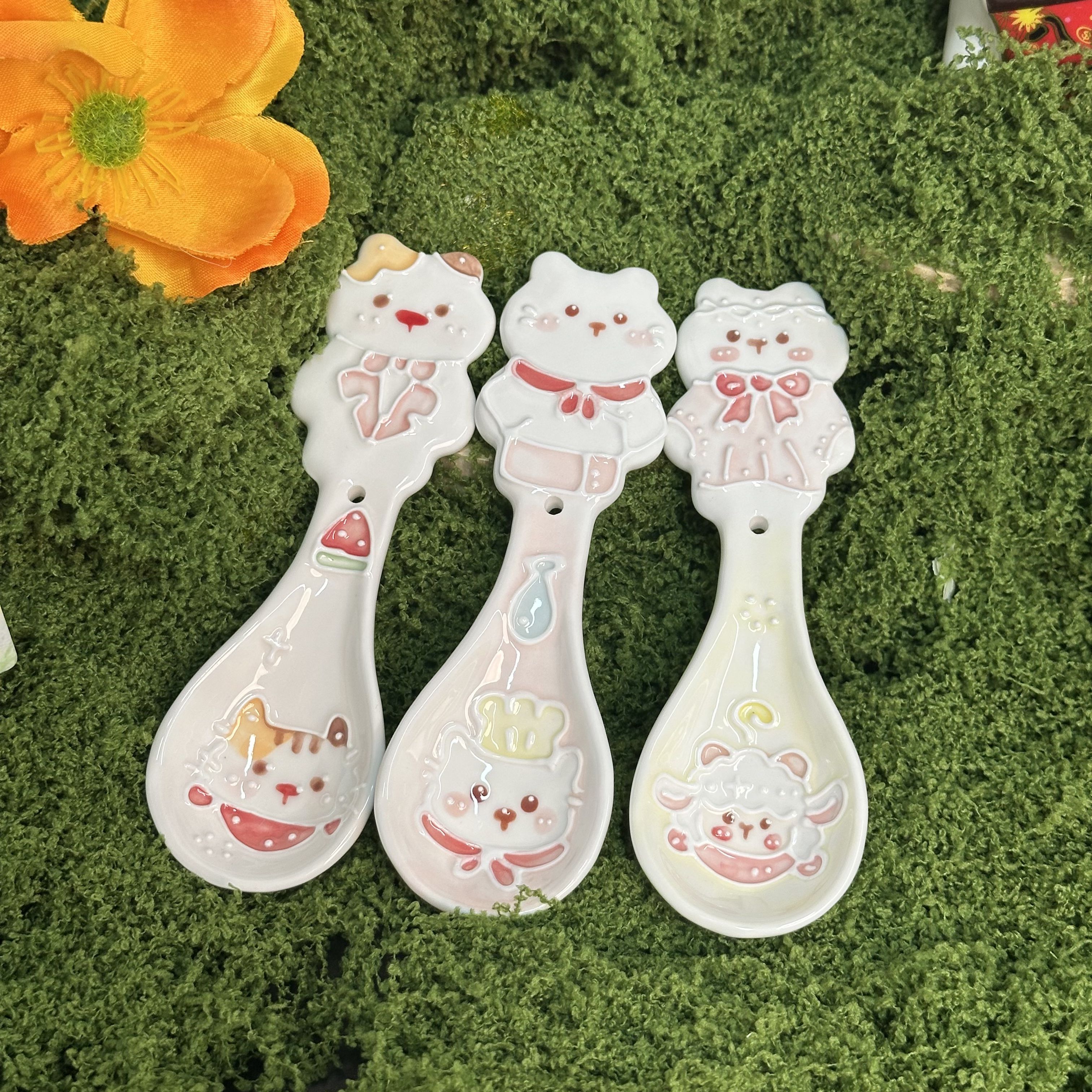 琵琶勺立体釉卡通小动物