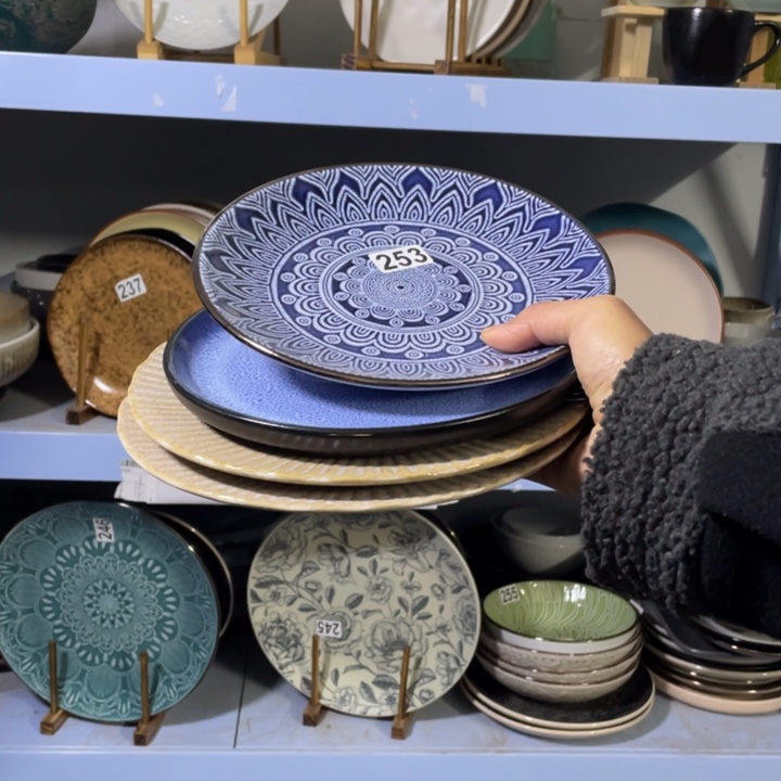 瓷2只高温釉下彩陶瓷餐具