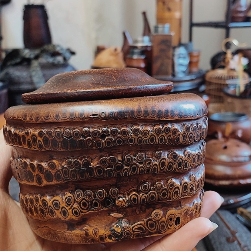 【闪购商品】沐****店老竹根茶叶罐