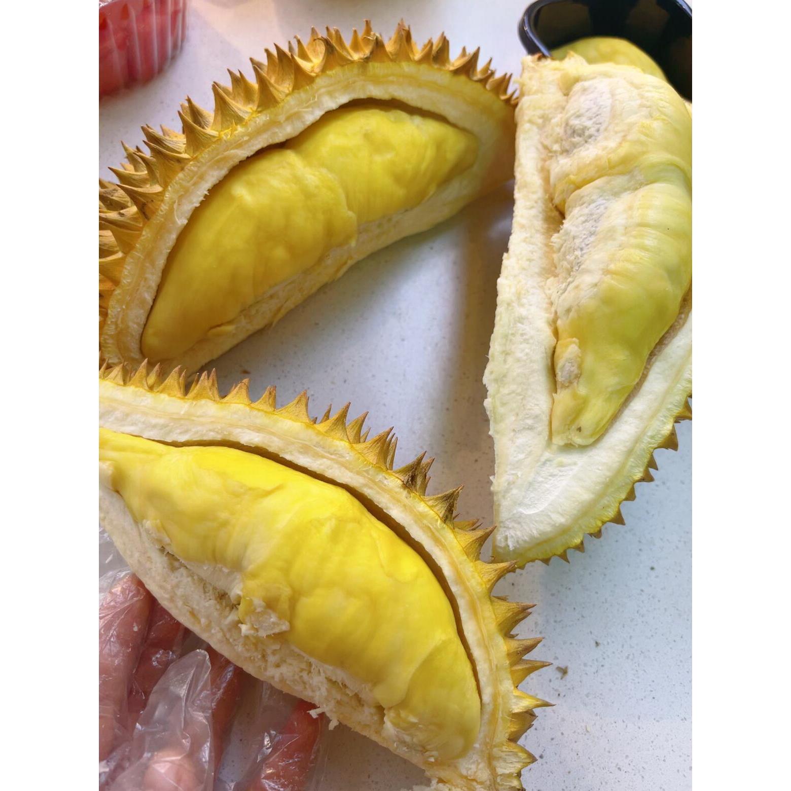 新鲜巴掌榴莲，108元2个，约1400g，核小肉多金枕泰国