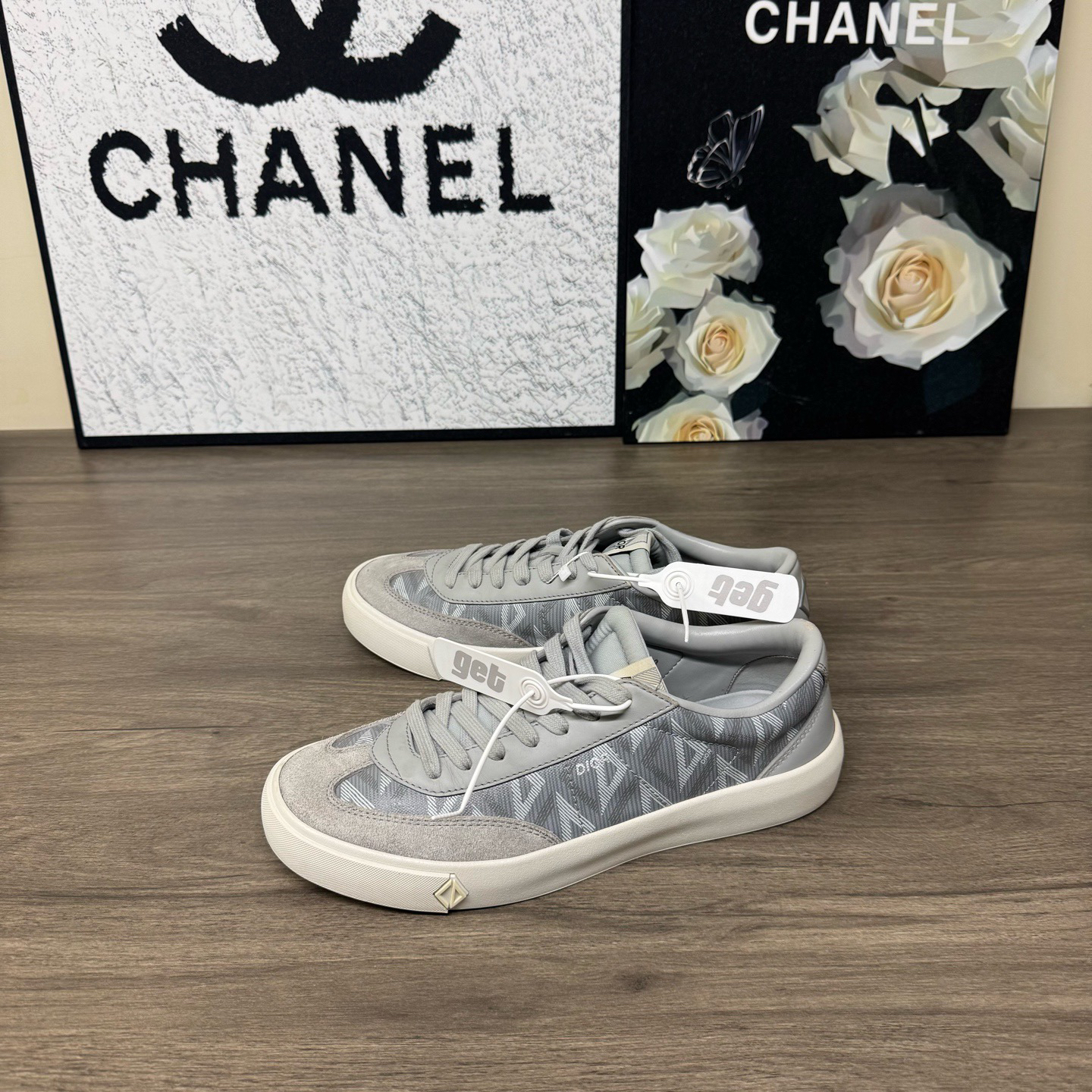 95新 DIOR/迪奥 B101老花灰色板鞋43码成色98新公价7100